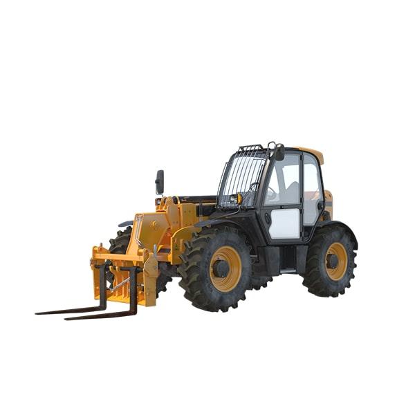 telehandlers are typically used in farming for tasks such as lifting and stacking hay bales